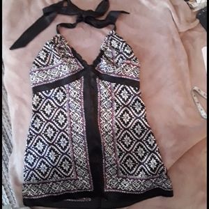 Nicole by Nicole Miller silky tie neck tank